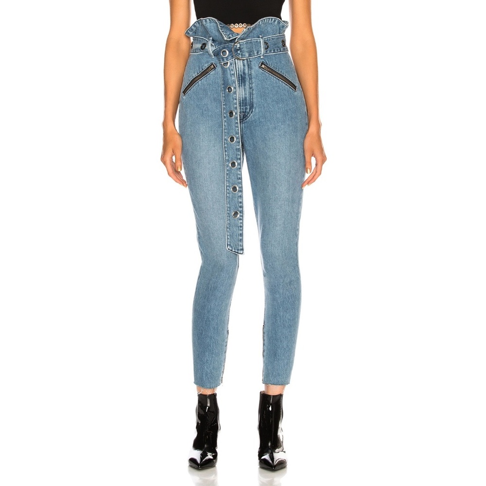 GRLFRND Mia Paper Bag Moto in Strap Me In